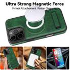 For iPhone 16 Pro Max Multi-function Holder MagSafe PU Phone Case(Green) - 3