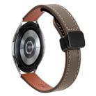 For Samsung Galaxy Watch FE 40mm Slim Magnetic Buckle 20mm Microfiber Leather Watch Band(Caramel Macchiato) - 1