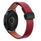 For Samsung Gear Sport Slim Magnetic Buckle 20mm Microfiber Leather Watch Band(Wine Red) - 1