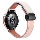 For Samsung Galaxy Watch Active 2  Slim Magnetic Buckle 20mm Microfiber Leather Watch Band(Pink+Apricot) - 1