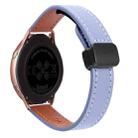 For Samsung Galaxy Watch Active Slim Magnetic Buckle 20mm Microfiber Leather Watch Band(Lavender) - 1