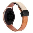 For Samsung Galaxy Watch Active Slim Magnetic Buckle 20mm Microfiber Leather Watch Band(Aimaorange+Cream Apricot) - 1