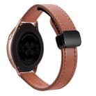 For Samsung Galaxy Watch Active Slim Magnetic Buckle 20mm Microfiber Leather Watch Band(Mocha Brown) - 1