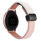 For Samsung Galaxy Watch Active Slim Magnetic Buckle 20mm Microfiber Leather Watch Band(Pink+Apricot) - 1