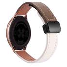 For Samsung Galaxy Watch Active Slim Magnetic Buckle 20mm Microfiber Leather Watch Band(Apricot+Caramel Macchiato) - 1