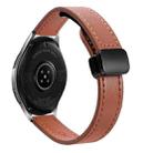 For Samsung Galaxy Watch 42mm Slim Magnetic Buckle 20mm Microfiber Leather Watch Band(Mocha Brown) - 1