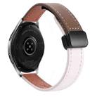 For Samsung Galaxy Watch 42mm Slim Magnetic Buckle 20mm Microfiber Leather Watch Band(Apricot+Caramel Macchiato) - 1