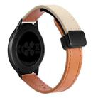 For Samsung Gear S2 Classic Slim Magnetic Buckle 20mm Microfiber Leather Watch Band(Aimaorange+Cream Apricot) - 1