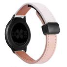 For Samsung Gear S2 Classic Slim Magnetic Buckle 20mm Microfiber Leather Watch Band(Pink+Apricot) - 1