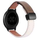 For Samsung Gear S2 Classic Slim Magnetic Buckle 20mm Microfiber Leather Watch Band(Apricot+Caramel Macchiato) - 1