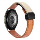 For Samsung Galaxy Watch 7 40 / 44mm Slim Magnetic Buckle 20mm Microfiber Leather Watch Band(Aimaorange+Cream Apricot) - 1