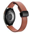 For Samsung Galaxy Watch 7 40 / 44mm Slim Magnetic Buckle 20mm Microfiber Leather Watch Band(Mocha Brown) - 1