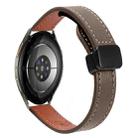 For Samsung Galaxy Watch 7 40 / 44mm Slim Magnetic Buckle 20mm Microfiber Leather Watch Band(Caramel Macchiato) - 1