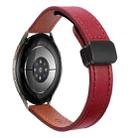 For Samsung Galaxy Watch 7 40 / 44mm Slim Magnetic Buckle 20mm Microfiber Leather Watch Band(Wine Red) - 1