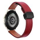 For Samsung Galaxy Watch 6 40 / 44mm Slim Magnetic Buckle 20mm Microfiber Leather Watch Band(Wine Red) - 1