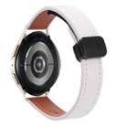 For Samsung Galaxy Watch 6 40 / 44mm Slim Magnetic Buckle 20mm Microfiber Leather Watch Band(Apricot) - 1