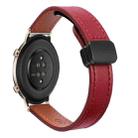 For Huawei Watch GT 2 42mm Slim Magnetic Buckle 20mm Microfiber Leather Watch Band(Wine Red) - 1