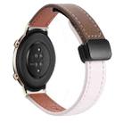 For Huawei Watch GT 2 42mm Slim Magnetic Buckle 20mm Microfiber Leather Watch Band(Apricot+Caramel Macchiato) - 1