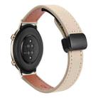 For Huawei Watch GT 2 42mm Slim Magnetic Buckle 20mm Microfiber Leather Watch Band(Cream Apricot) - 1