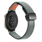 For Huawei Watch GT 2 42mm Slim Magnetic Buckle 20mm Microfiber Leather Watch Band(Avocado Green) - 1