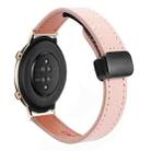 For Huawei Watch GT 2 42mm Slim Magnetic Buckle 20mm Microfiber Leather Watch Band(Sakura Pink) - 1