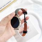 For Huawei Watch 2 Slim Magnetic Buckle 20mm Microfiber Leather Watch Band(Apricot+Avocado Green) - 3