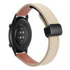 For Honor Magic Watch 2 42mm Slim Magnetic Buckle 20mm Microfiber Leather Watch Band(Cream Apricot) - 1