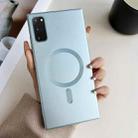 For Samsung Galaxy S20 Metallic Paint Magsafe Liquid TPU Phone Case(Blue) - 1