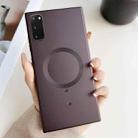For Samsung Galaxy S20 Metallic Paint Magsafe Liquid TPU Phone Case(Brown) - 1