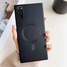For Samsung Galaxy S20 Metallic Paint Magsafe Liquid TPU Phone Case(Black) - 1
