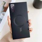 For Samsung Galaxy S20 FE Metallic Paint Magsafe Liquid TPU Phone Case(Black) - 1