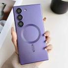 For Samsung Galaxy S21+ 5G Metallic Paint Magsafe Liquid TPU Phone Case(Purple) - 1