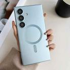 For Samsung Galaxy S24+ 5G Metallic Paint Magsafe Liquid TPU Phone Case(Blue) - 1