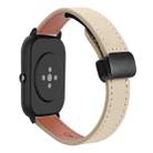 For Amazfit Bip S Slim Magnetic Buckle 20mm Microfiber Leather Watch Band(Cream Apricot) - 1