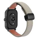 For Amazfit GTS 2e Slim Magnetic Buckle 20mm Microfiber Leather Watch Band(Calf Elephant Gray) - 1