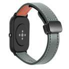 For Amazfit Pop Slim Magnetic Buckle 20mm Microfiber Leather Watch Band(Avocado Green) - 1
