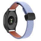 For Garmin Forerunner 165 Slim Magnetic Buckle 20mm Microfiber Leather Watch Band(Lavender) - 1