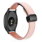 For Garmin Forerunner 165 Slim Magnetic Buckle 20mm Microfiber Leather Watch Band(Sakura Pink) - 1