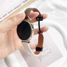 For Garmin Forerunner 165 Music Slim Magnetic Buckle 20mm Microfiber Leather Watch Band(Apricot+Caramel Macchiato) - 3