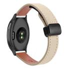 For Garmin Vivoactive 5 Slim Magnetic Buckle 20mm Microfiber Leather Watch Band(Cream Apricot) - 1