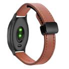 For Garmin Move Trend Slim Magnetic Buckle 20mm Microfiber Leather Watch Band(Mocha Brown) - 1