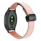 For Garmin Move Trend Slim Magnetic Buckle 20mm Microfiber Leather Watch Band(Sakura Pink) - 1