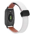 For Garmin Venu SQ2 Slim Magnetic Buckle 20mm Microfiber Leather Watch Band(Apricot) - 1