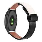 For Garmin Move Luxe Slim Magnetic Buckle 20mm Microfiber Leather Watch Band(Black+Apricot) - 1