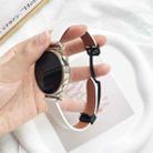 For Garmin Forerunner 645 Music Slim Magnetic Buckle 20mm Microfiber Leather Watch Band(Apricot) - 3