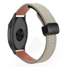 For Garmin Approach S40 Slim Magnetic Buckle 20mm Microfiber Leather Watch Band(Calf Elephant Gray) - 1