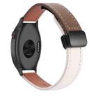 For Garmin Approach S40 Slim Magnetic Buckle 20mm Microfiber Leather Watch Band(Apricot+Caramel Macchiato) - 1