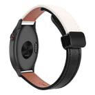 For Garmin Approach S40 Slim Magnetic Buckle 20mm Microfiber Leather Watch Band(Black+Apricot) - 1