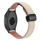 For Garmin Approach S40 Slim Magnetic Buckle 20mm Microfiber Leather Watch Band(Cream Apricot) - 1