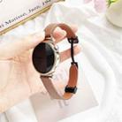 For Garmin Move Sport Slim Magnetic Buckle 20mm Microfiber Leather Watch Band(Mocha Brown) - 3
